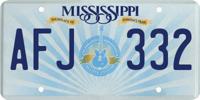 MS license plate AFJ332