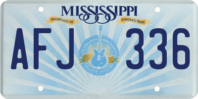 MS license plate AFJ336