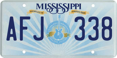 MS license plate AFJ338