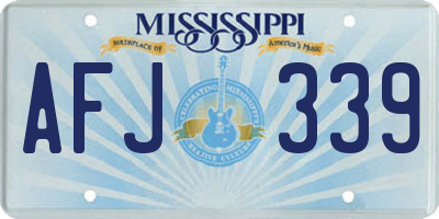 MS license plate AFJ339