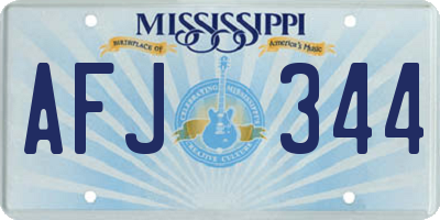 MS license plate AFJ344