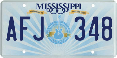 MS license plate AFJ348