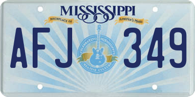MS license plate AFJ349
