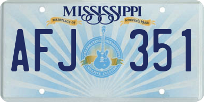 MS license plate AFJ351