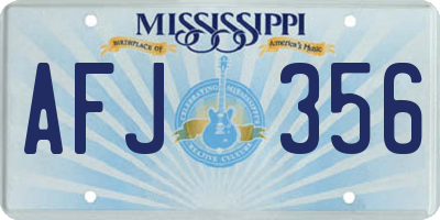 MS license plate AFJ356
