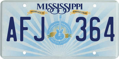 MS license plate AFJ364