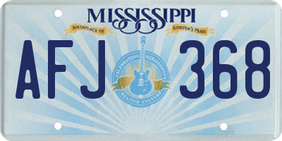MS license plate AFJ368