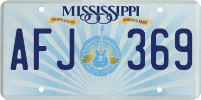 MS license plate AFJ369