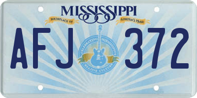 MS license plate AFJ372