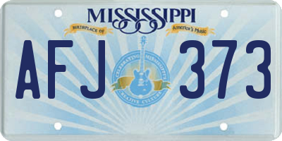 MS license plate AFJ373