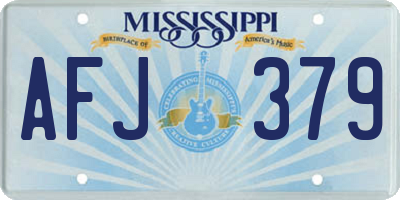 MS license plate AFJ379
