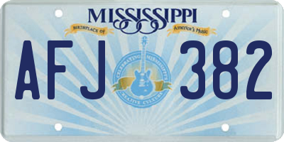 MS license plate AFJ382