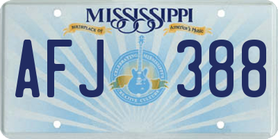 MS license plate AFJ388