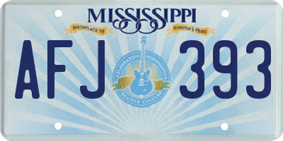 MS license plate AFJ393