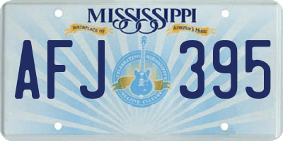 MS license plate AFJ395