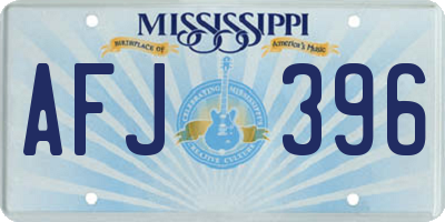 MS license plate AFJ396
