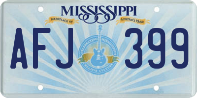 MS license plate AFJ399