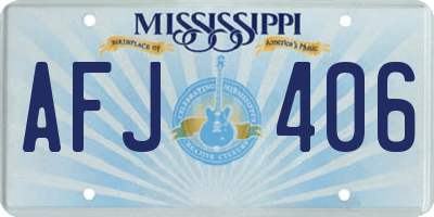 MS license plate AFJ406