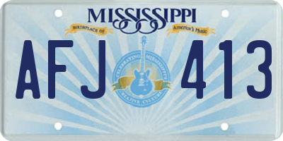 MS license plate AFJ413