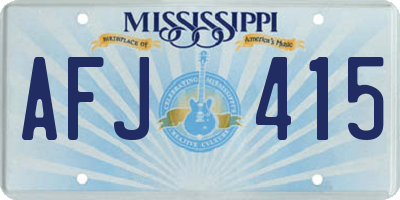 MS license plate AFJ415