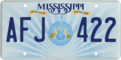 MS license plate AFJ422