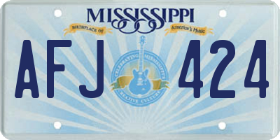 MS license plate AFJ424