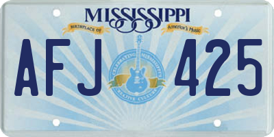 MS license plate AFJ425