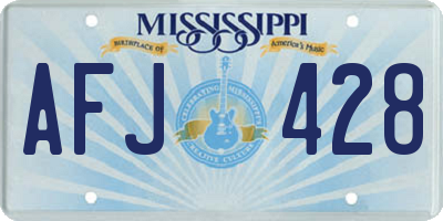 MS license plate AFJ428