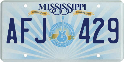 MS license plate AFJ429