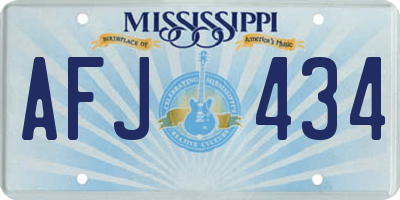 MS license plate AFJ434
