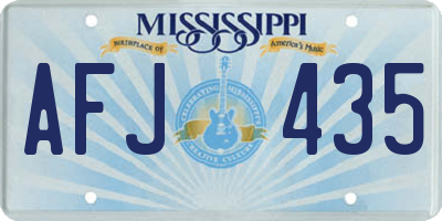 MS license plate AFJ435