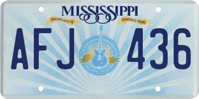 MS license plate AFJ436