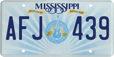 MS license plate AFJ439
