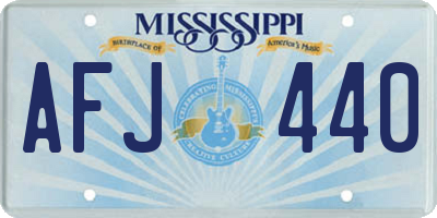 MS license plate AFJ440