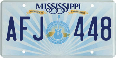 MS license plate AFJ448