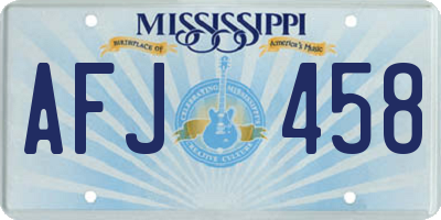MS license plate AFJ458