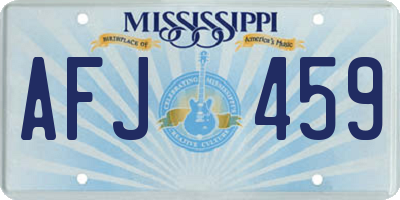MS license plate AFJ459