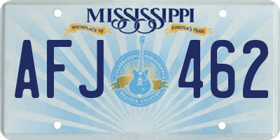 MS license plate AFJ462