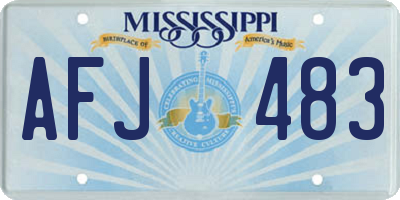 MS license plate AFJ483