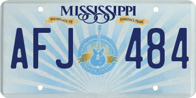 MS license plate AFJ484