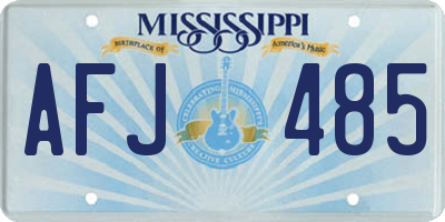 MS license plate AFJ485