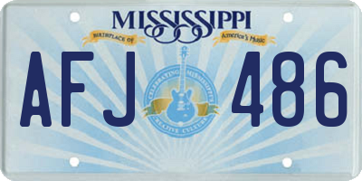 MS license plate AFJ486