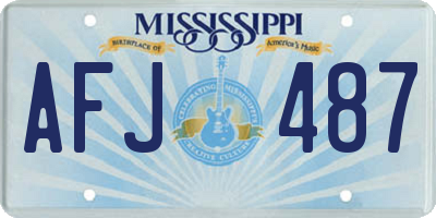 MS license plate AFJ487