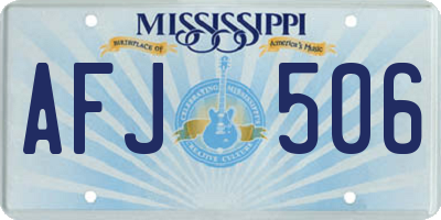 MS license plate AFJ506