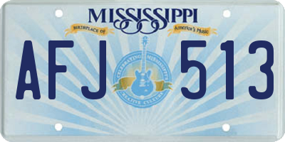 MS license plate AFJ513