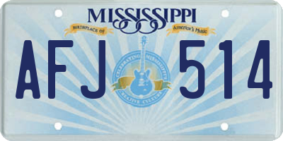 MS license plate AFJ514