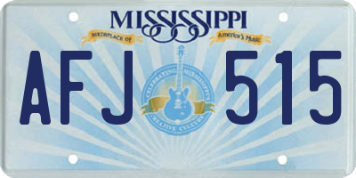 MS license plate AFJ515