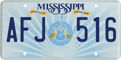 MS license plate AFJ516