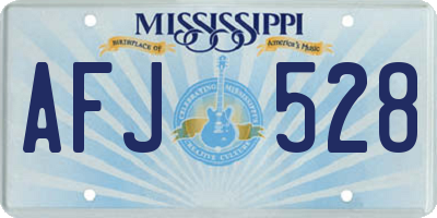 MS license plate AFJ528