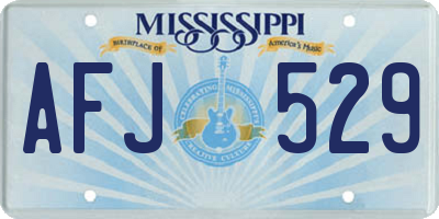 MS license plate AFJ529